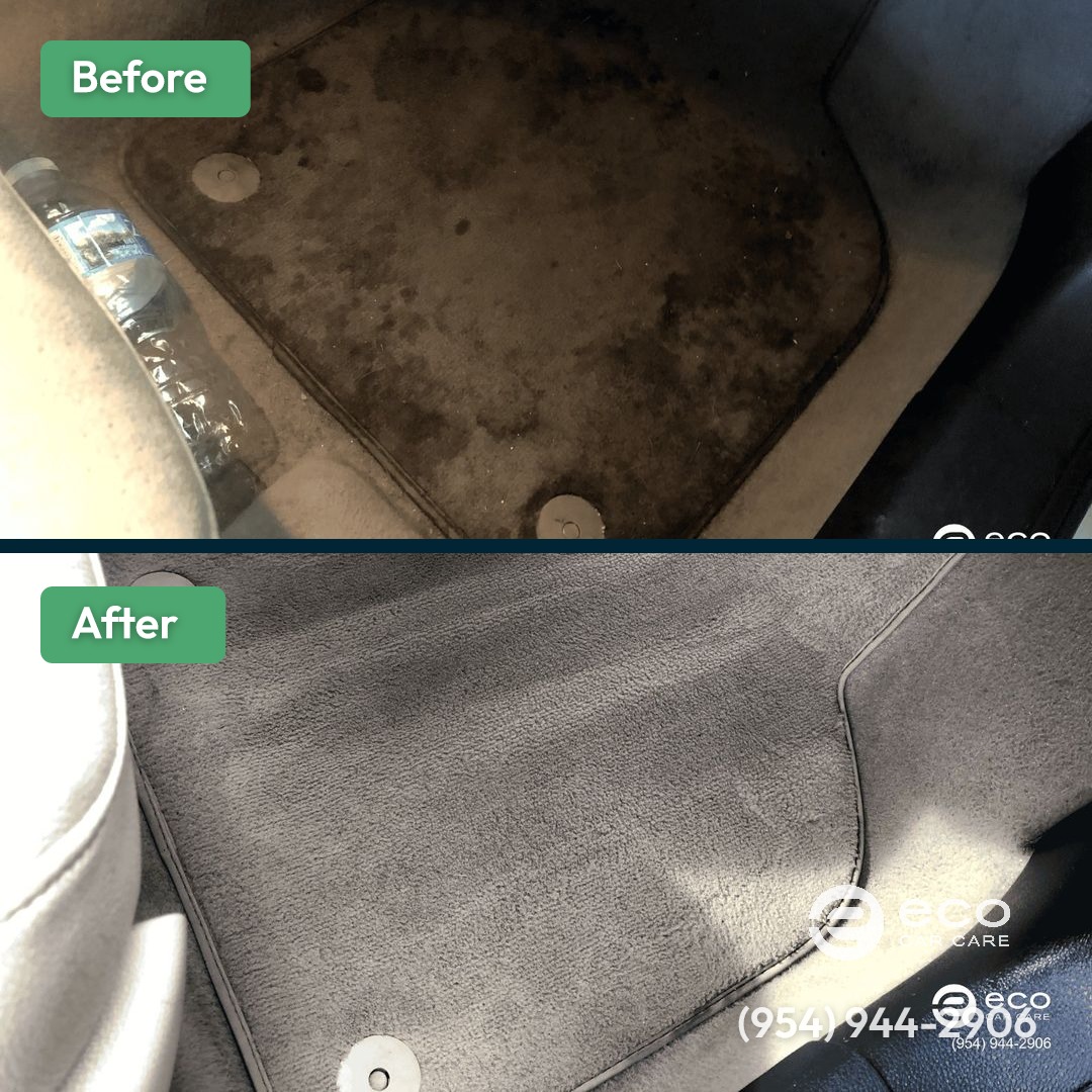 Before and after Mold Removal by Eco Car Care